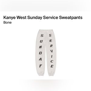 Yeezy Sunday Service sweatpants in bone size LARGE authentic